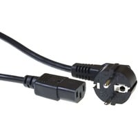 ACT Connectivity Netsnoer CEE 7/7 male (haaks) - C13 zwart 0,5 m kabel Zwart