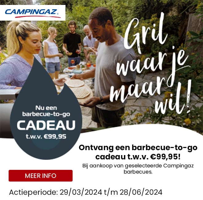 Promobanner - Campingaz actie: Gratis barbecue-to-go