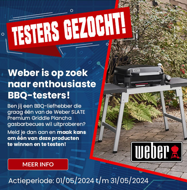 Promobanner - Weber Test & Win actie
