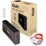 Club 3D USB Type A and C Power Charger, 5 ports up to 111W Zwart