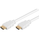goobay High Speed HDMI kabel met Ethernet Wit, 5 meter, 4K, Verguld