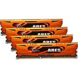 G.Skill 32 GB DDR3-1600 Quad-Kit werkgeheugen F3-1600C10Q-32GAO, Ares-Serie, XMP, Lite retail