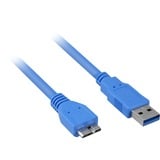 Sharkoon USB-A 3.0 naar Micro-USB-B 3.0 kabel Blauw, 2 meter