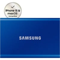 SAMSUNG Portable T7, 1 TB externe SSD Blauw, MU-PC1T0H/WW, USB-A 3.2 (10 Gbit/s)