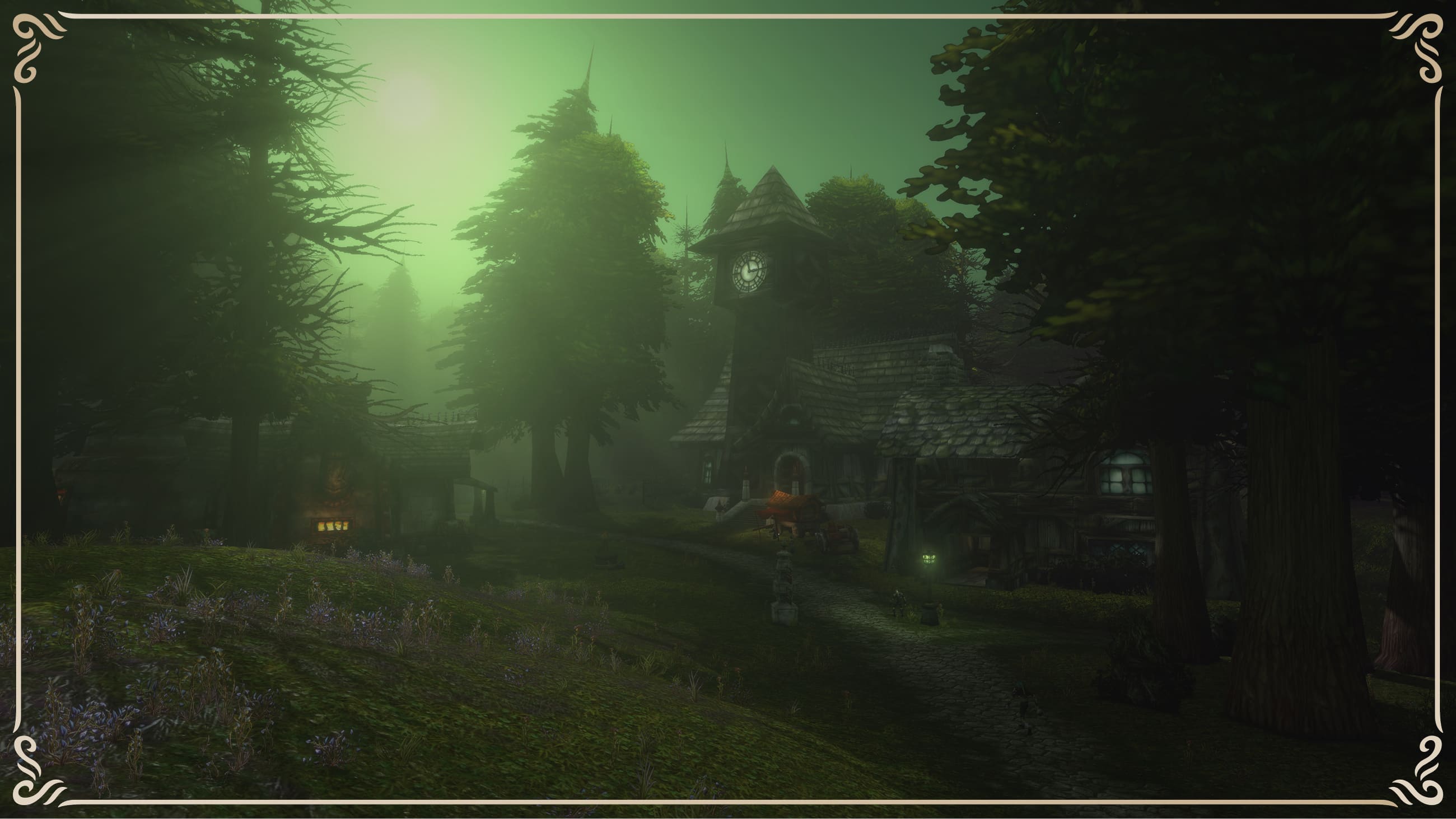 Een uitgestrekt landschap van Azeroth