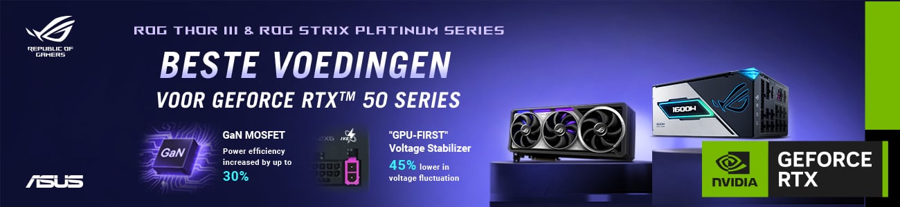 ROG Thor III & ROG Strix Platinum - Beste voedingen voor GeForce RTX 50 Series
