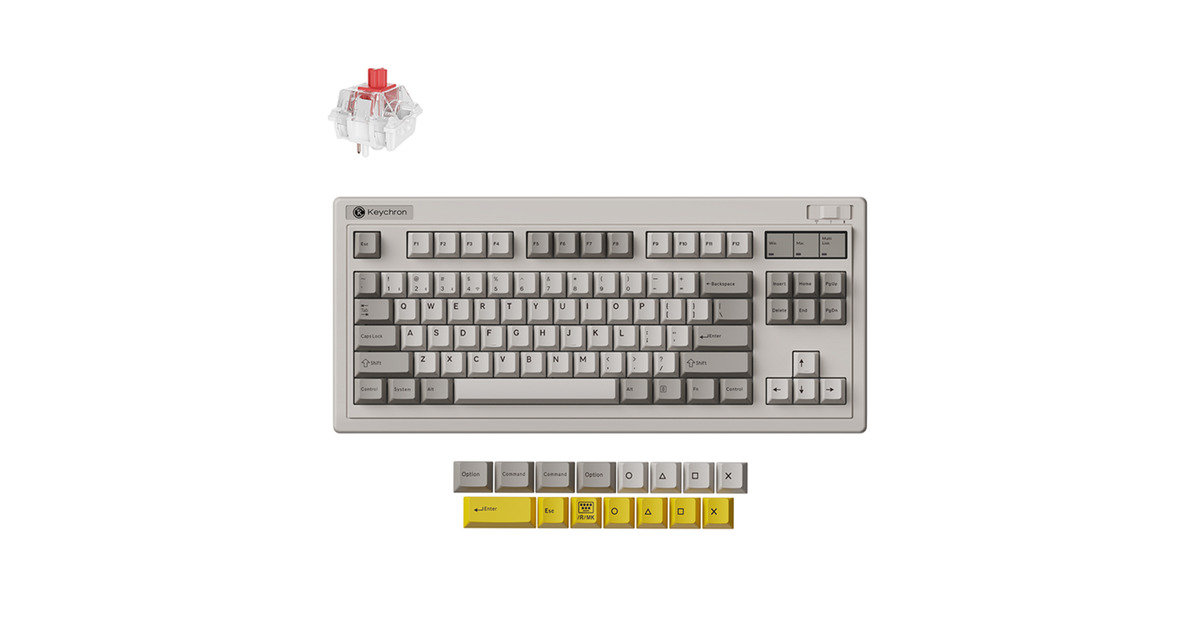 Keychron R3-M1 QMK Wireless Mechanical Keyboard Grijs, US lay-out ...