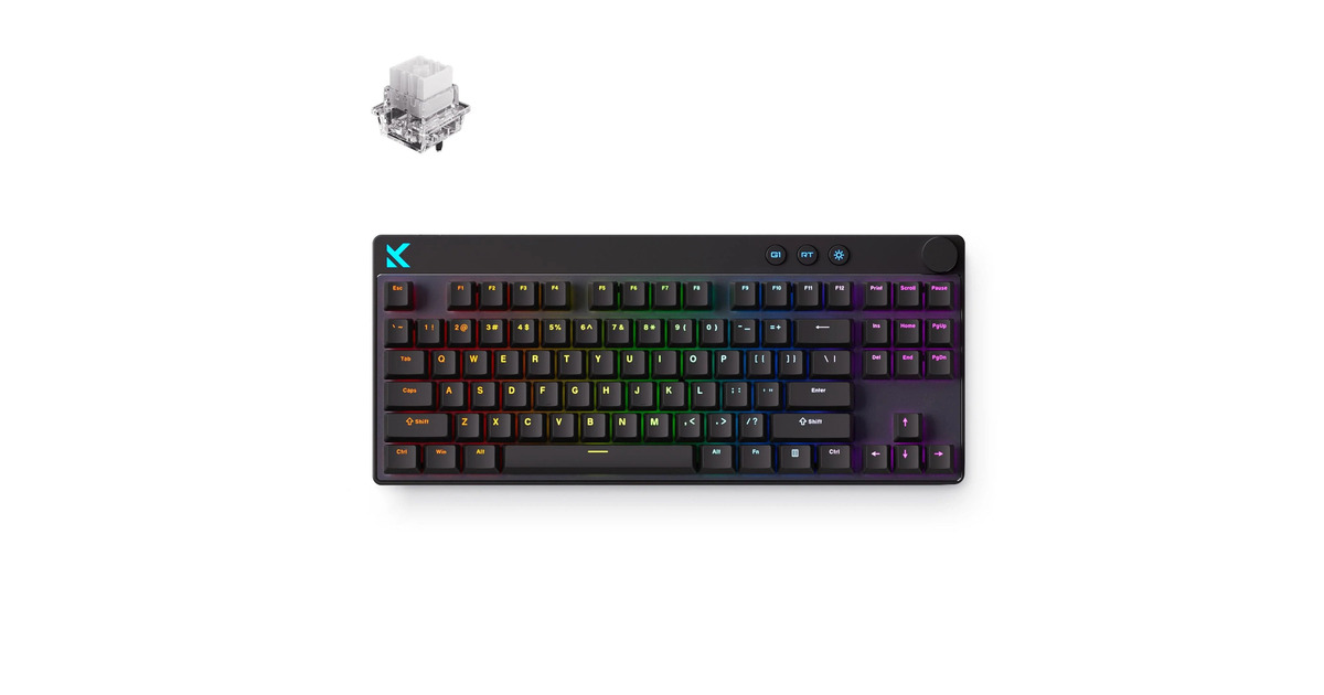 MCHOSE Mix 87 Hall Effect Magnetic Switch Gaming Keyboard Zwart, US lay ...