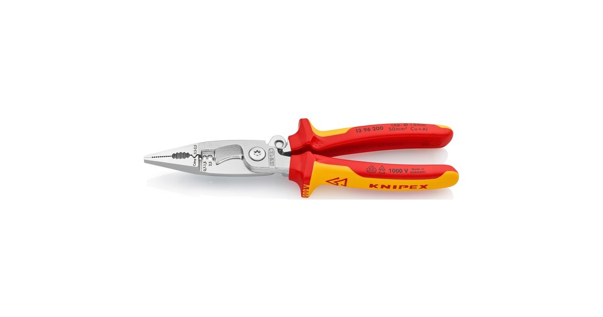 Knipex 13 91 200 Elektro installatietang 200 mm Knipex 13 91 200 Elektro installatietang 200 mm