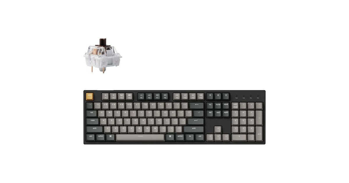 Keychron C2 Pro-H3, toetsenbord Zwart, US lay-out, Keychron K Pro Brown ...