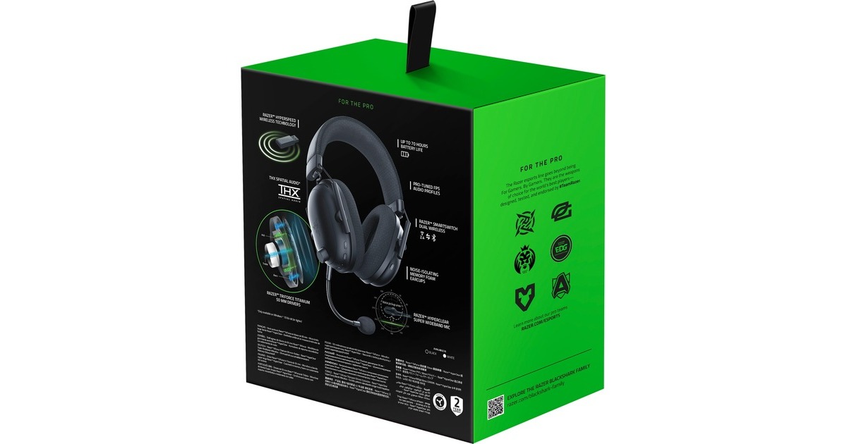 Razer BlackShark V2 Pro over-ear gaming headset Zwart, Pc