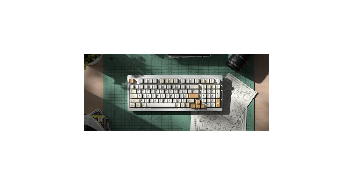 Keychron Cherry Profile Double - Shot PBT Full Set Keycaps - Camel Wit ...