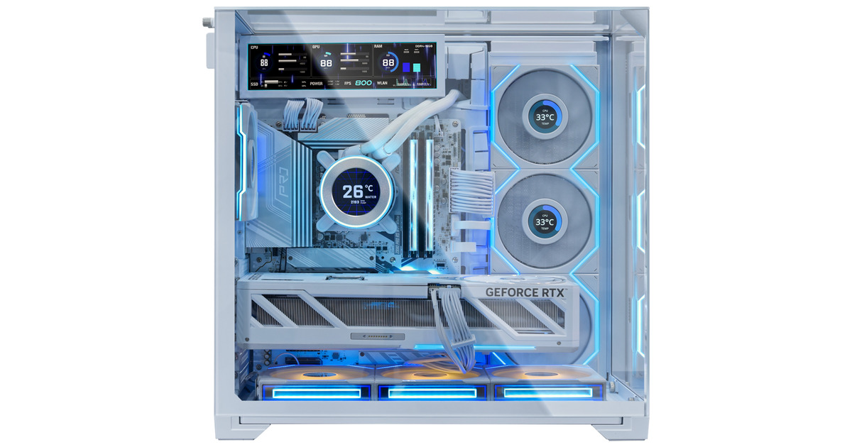 Lian Li 8,8 inch universeel scherm - wit