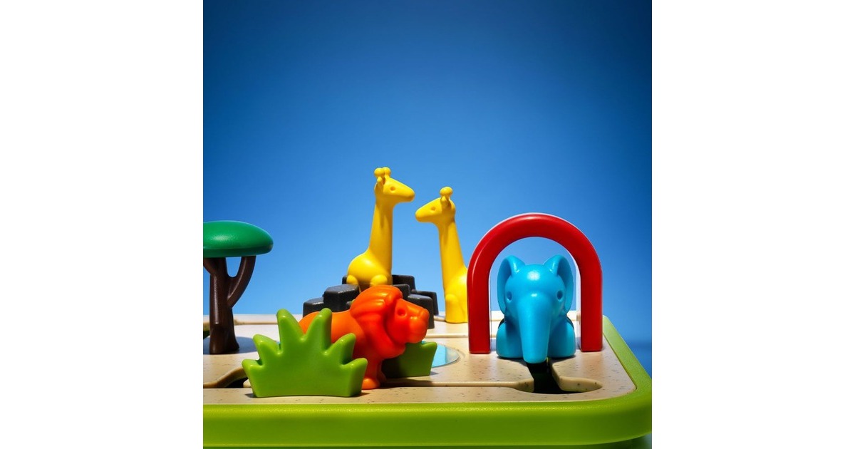 SmartGames Safari Park Jr - Gioco Di Pensiero Per Bambini 3+ Anni Con Elefante, Giraffe E Leone - 4