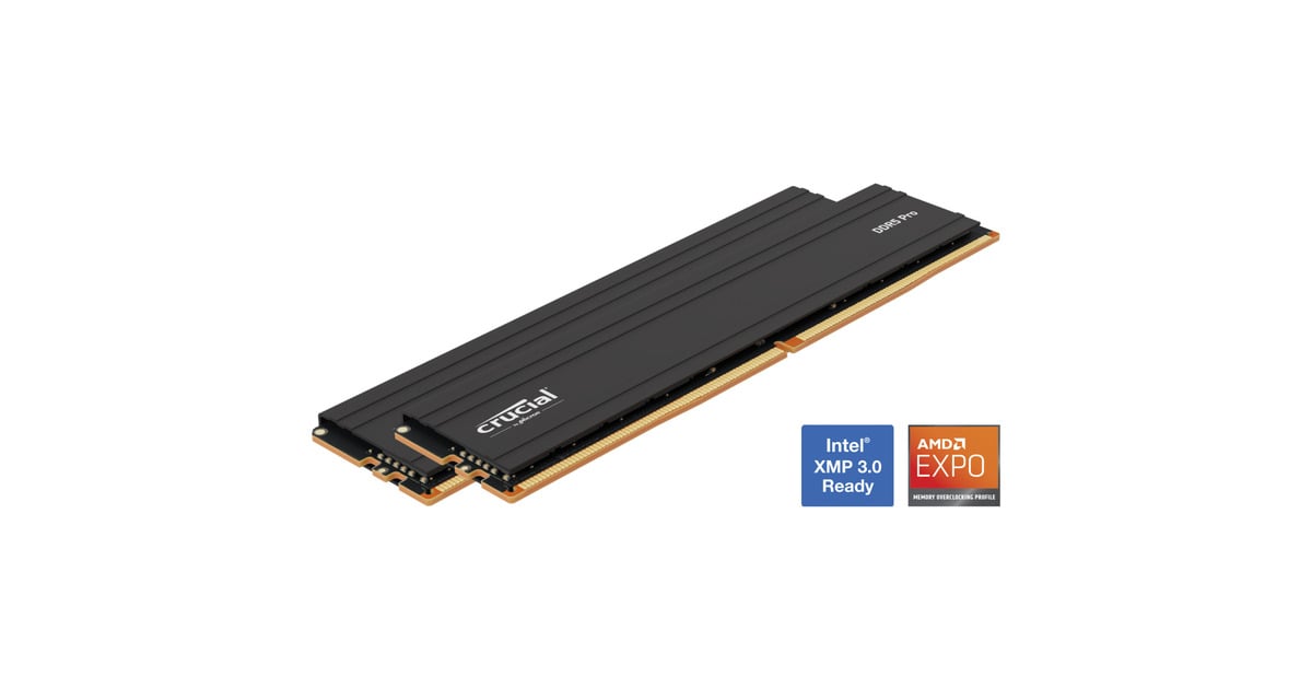 Crucial 64 GB DDR4-3200 Kit werkgeheugen Zwart, CP2K32G4DFRA32A