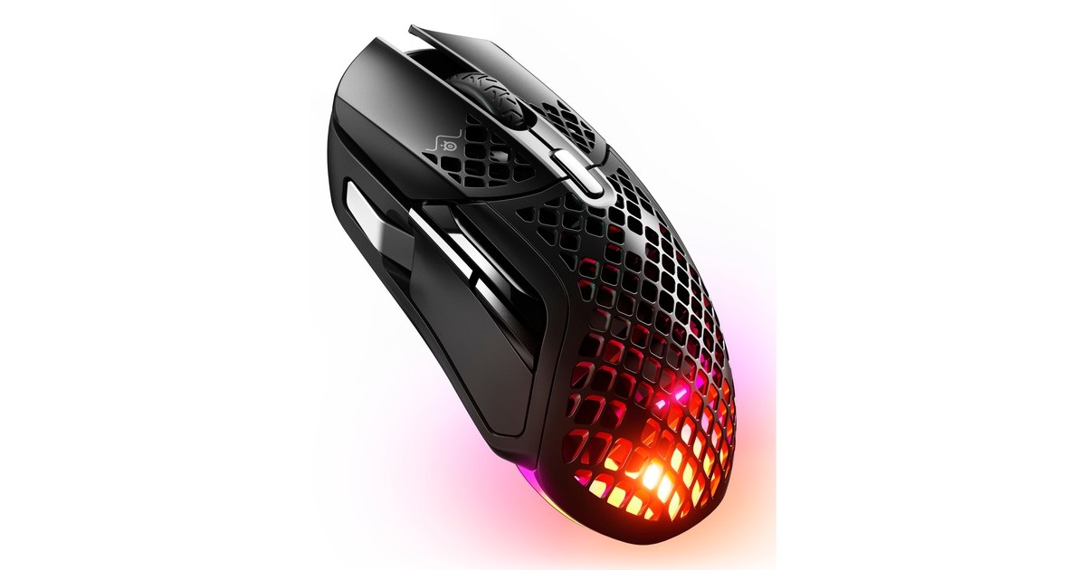 SteelSeries Aerox 5 Wireless gaming muis Zwart, 100 - 18.000 CPI