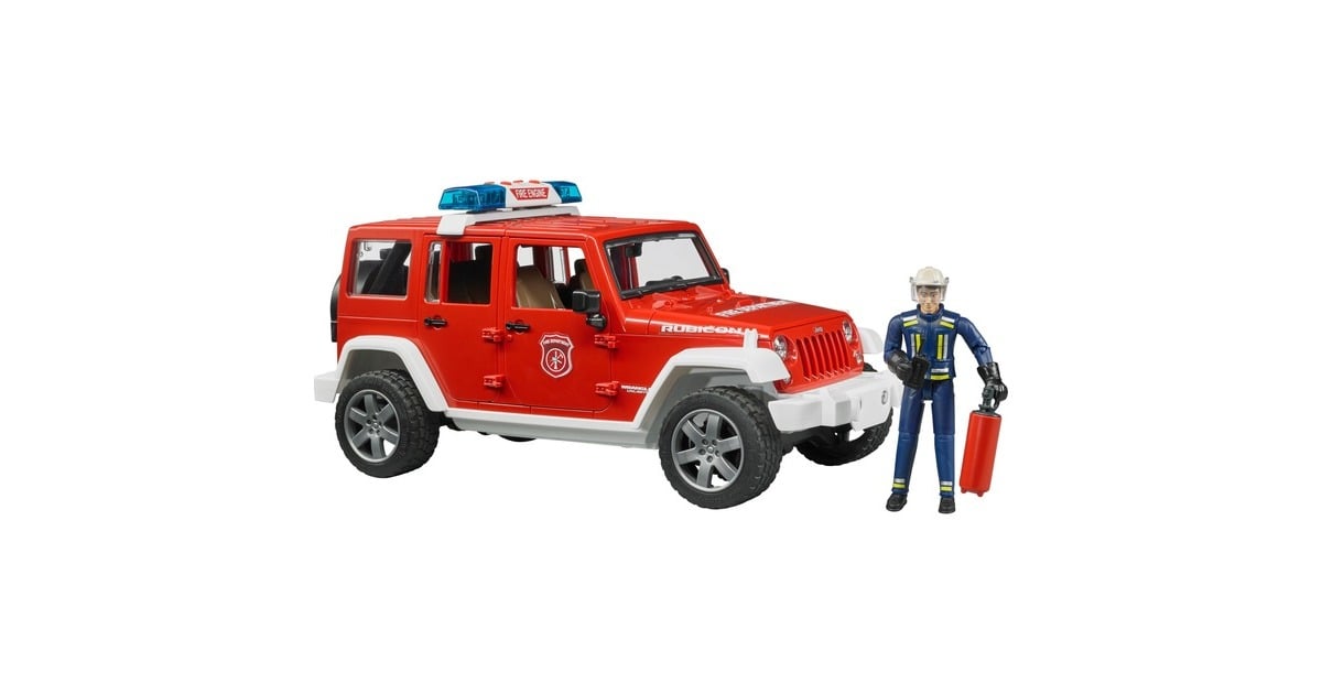 bruder Jeep Wrangler Unlimited Rubicon brandweerauto Modelvoertuig