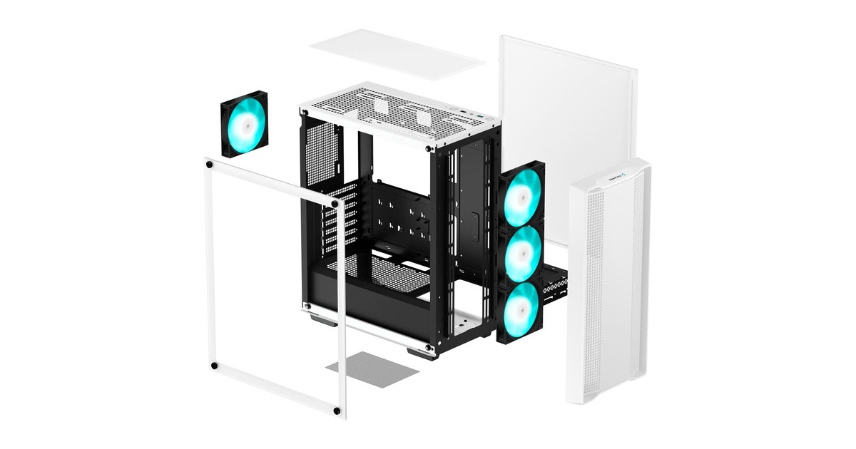 Deepcool CC560 V2 midi tower behuizing Wit | 2x USB-A | Tempered Glass