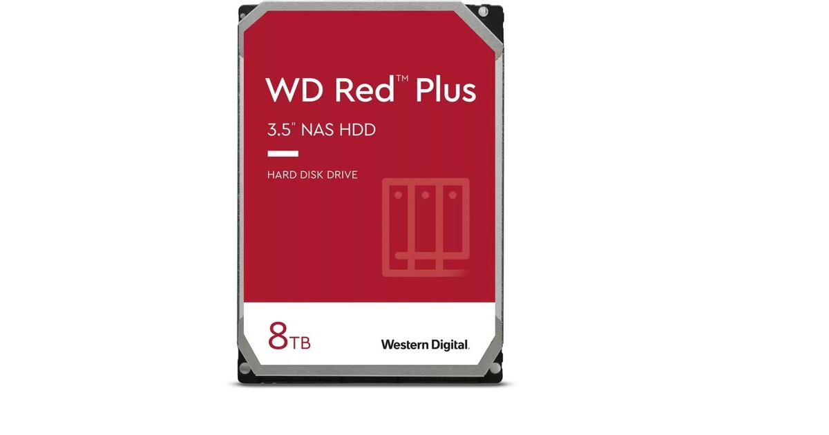 WD Red Plus 8 TB harde schijf WD80EFPX, SATA 600, 24/7