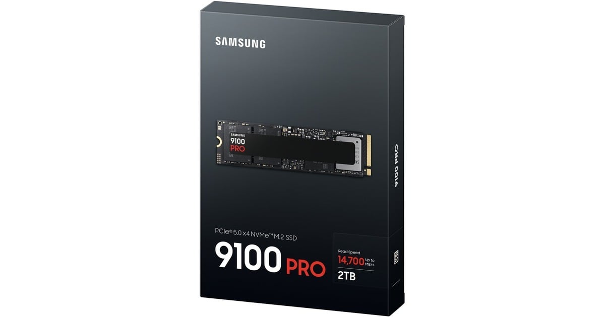 Samsung 9100 PRO 2 TB SSD MZ-VAP2T0BW, PCIe Gen 5.0 x4, NVMe 2.0