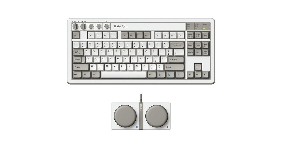 8BitDo IBM Bundel, gaming toetsenbord Grijs/donkerrood, US lay-out ...