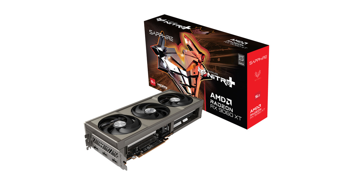SAPPHIRE Radeon RX 9060 XT NITRO+ 16GB grafische kaart 1x