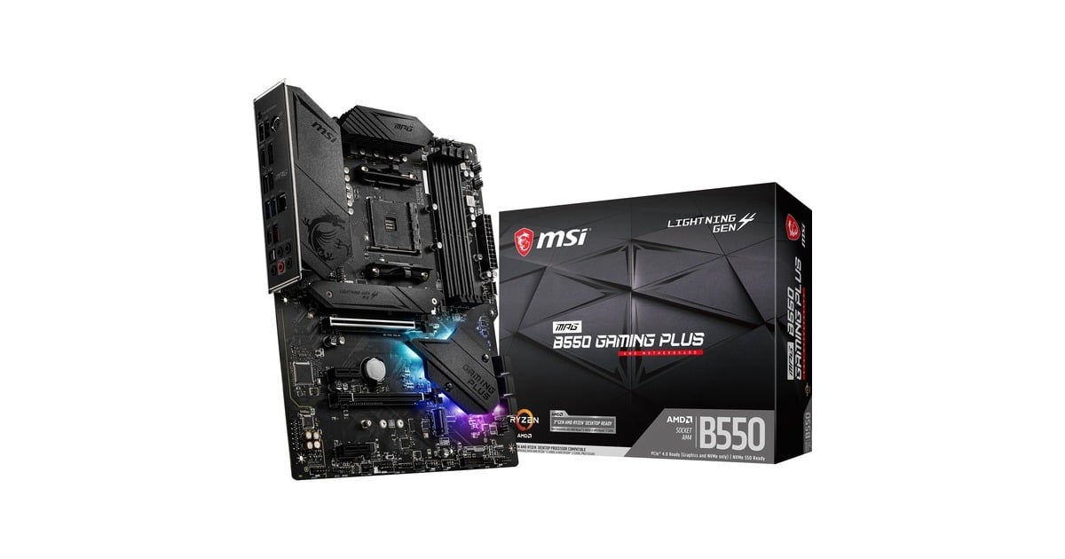MSI MPG B550 GAMING PLUS socket AM4 moederbord Zwart, RAID, Gb-LAN