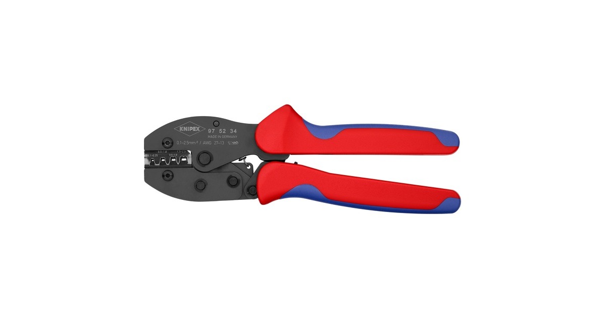 KNIPEX PreciForce Crimping pliers with multi-component handle 220 mm, 97 52 50