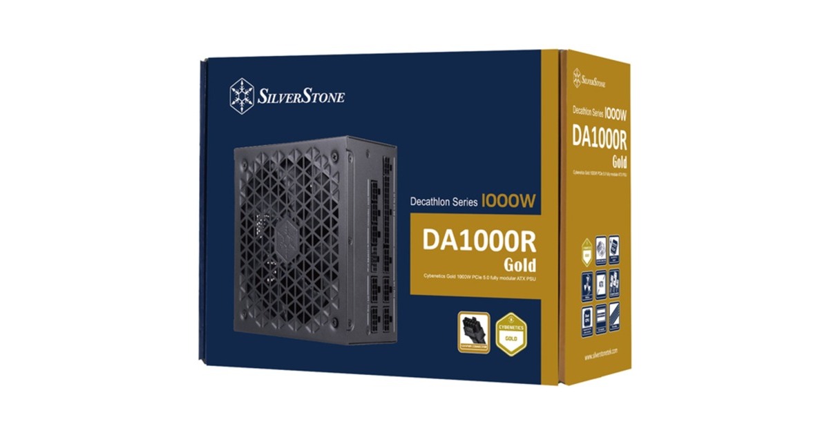 SilverStone SSTDA1000RGM, 1000 Watt voeding Zwart, 1x 12VHPWR, 7x PCIe, Kabelmanagement