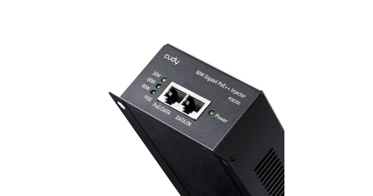 Cudy 90W Gigabit PoE++/PoE+/PoE-Injector Zwart