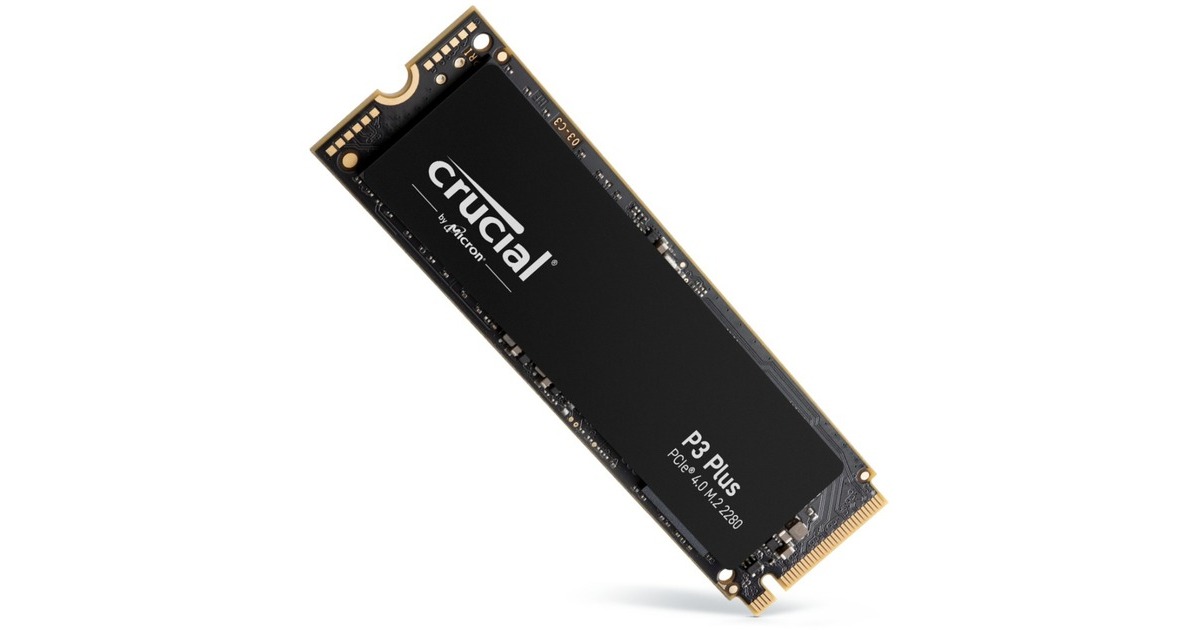 Crucial P3 Plus 1 TB SSD CT1000P3PSSD8, PCIe 4.0 x4, NVMe, M.2 2280