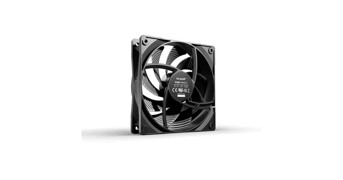 be quiet! Pure Wings 3 PWM high-speed case fan Zwart, 120 x 120 x 25 mm