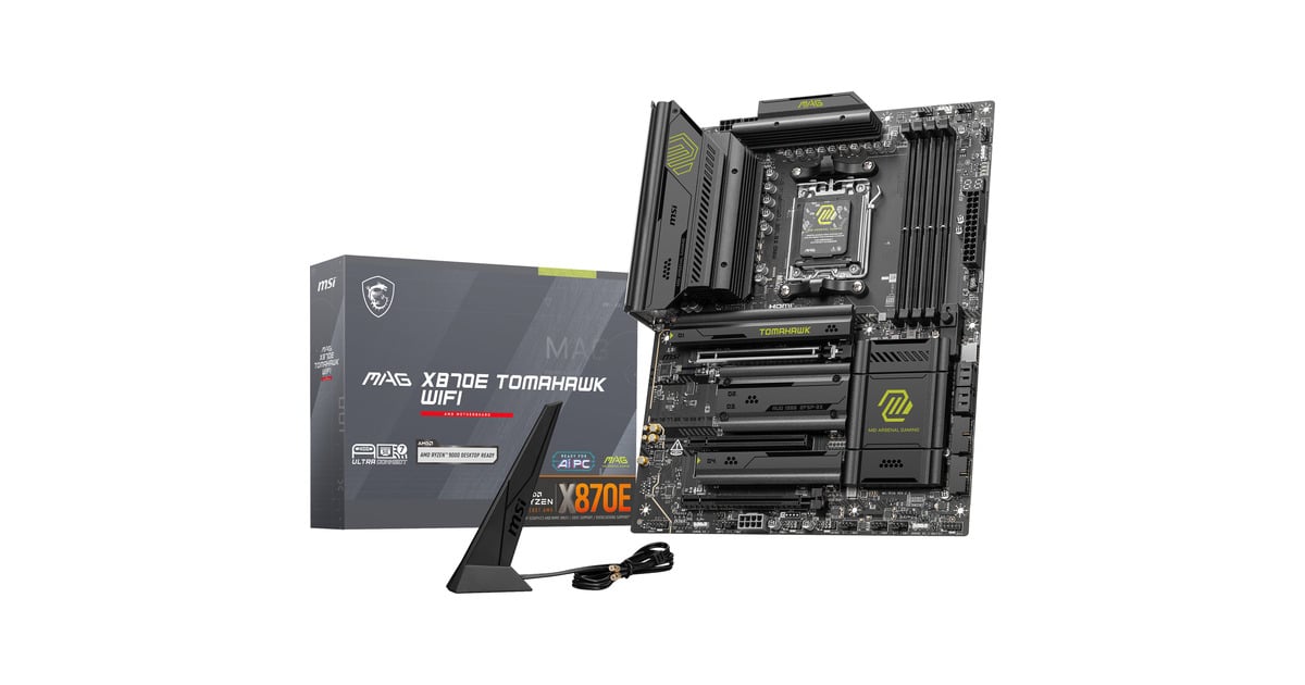 MSI MAG X870E TOMAHAWK WIFI socket AM5 moederbord Zwart, 5Gb-LAN