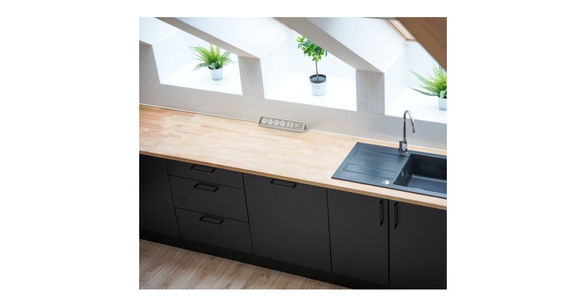 Stekkerdoos Brennenstuhl Ecolor 4 voudig inclusief 2 USB C 1.5 meter zwart
