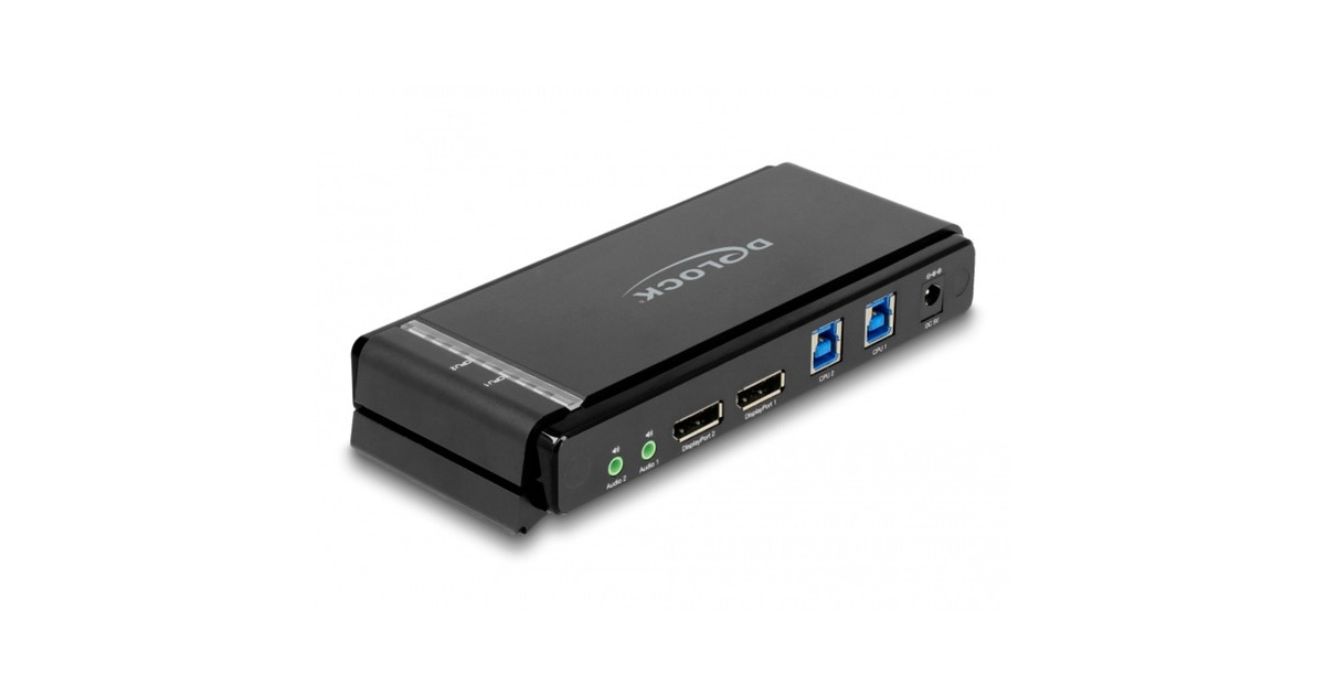 DeLOCK DisplayPort 1.4 KVM Switch, 8K 60Hz, USB 3.2 Gen 1, Audio kvm