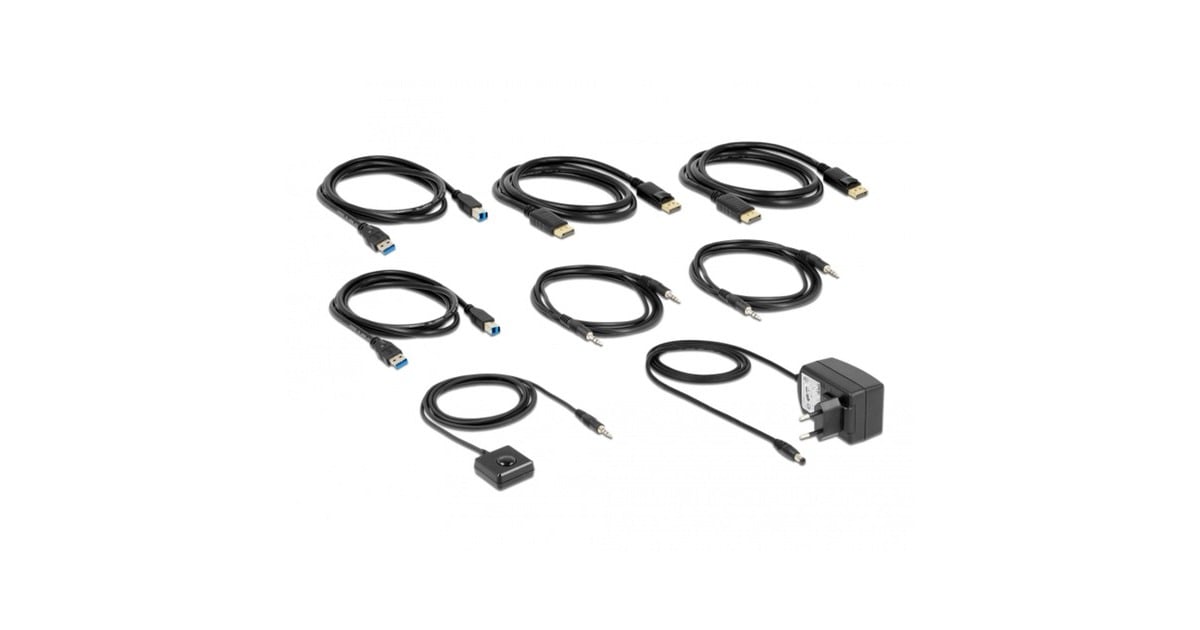 DeLOCK DisplayPort 1.4 KVM Switch, 8K 60Hz, USB 3.2 Gen 1, Audio kvm