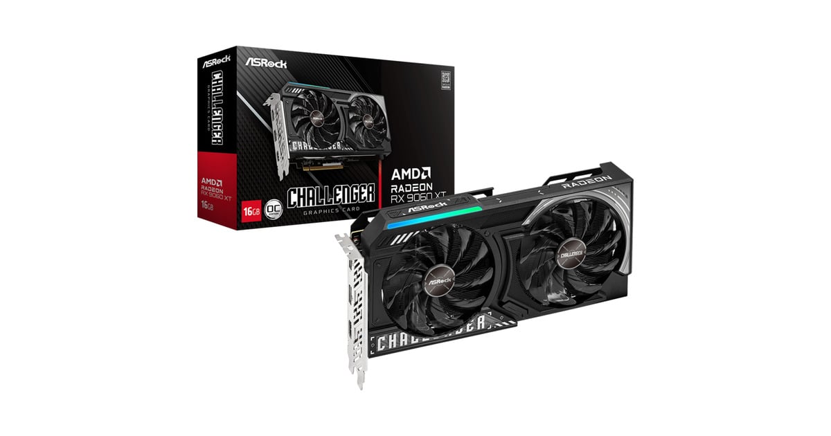 ASRock Radeon RX 9060 XT Challenger OC 16GB grafische kaart 2x
