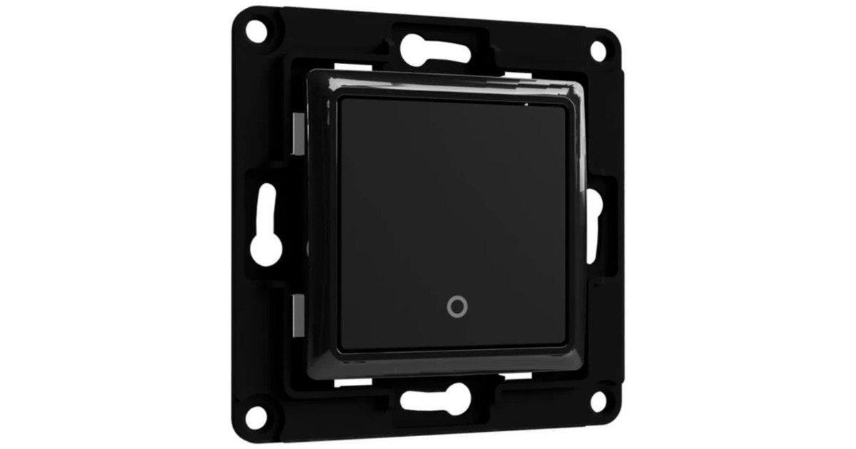 Shelly Wall Switch 1 knop Zwart