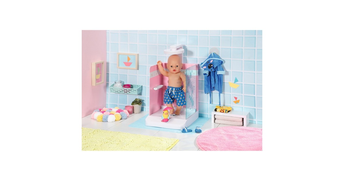 BABY born Bath Bathtub - Badkuip voor kids met hartvorimig kussen - Makkelijk voor kleine handen, creatief spelen, promote empathie & sociale vaardigheden, Voor 3 jaar - Incl. rubberen eend