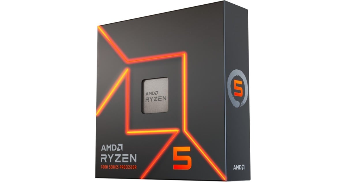 AMD Ryzen 5 7600X, 4,7 GHz (5,3 GHz Turbo Boost) socket AM5