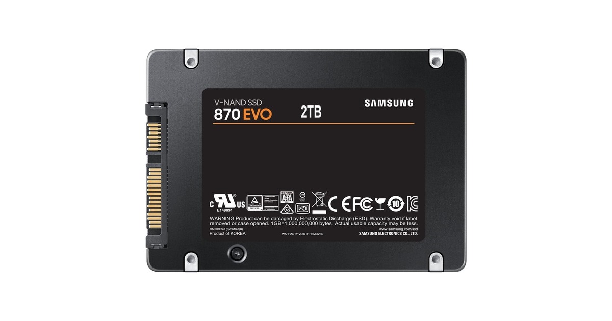 Samsung 870 EVO 2 TB SSD MZ-77E2T0B/EU, SATA/600