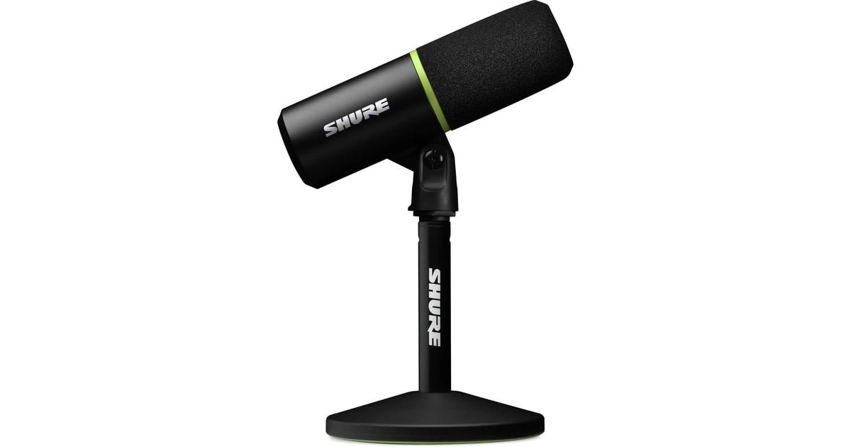 SHURE MV6 USB gaming microfoon Zwart/groen