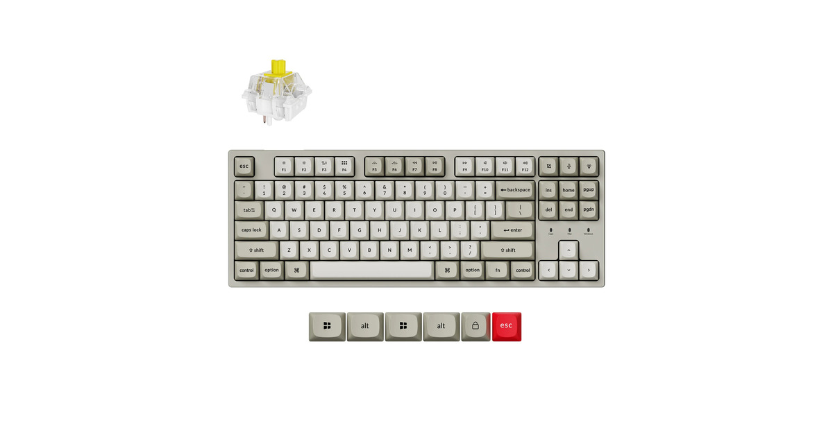 Keychron C1 Pro Bedraad Mechanisch Toetsenbord met 8K Hz
