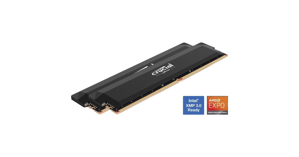 Crucial 32 GB DDR5-6000 Kit werkgeheugen Zwart