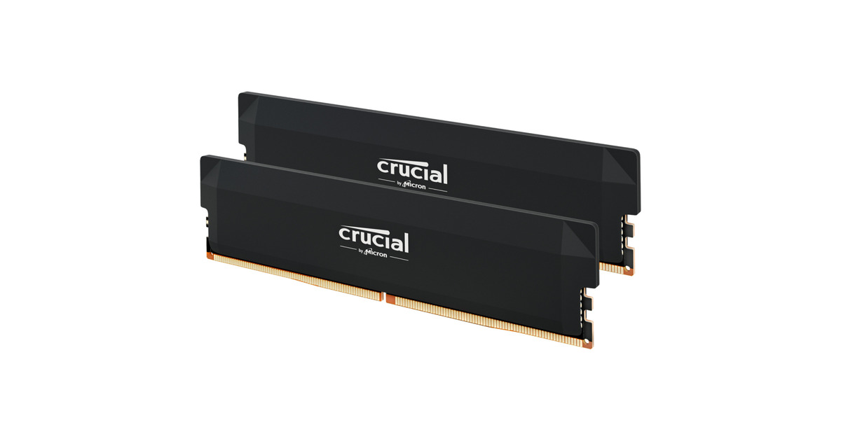 Crucial PRO OC 32 GB DDR5-6000 (2x 16 GB) werkgeheugen Zwart
