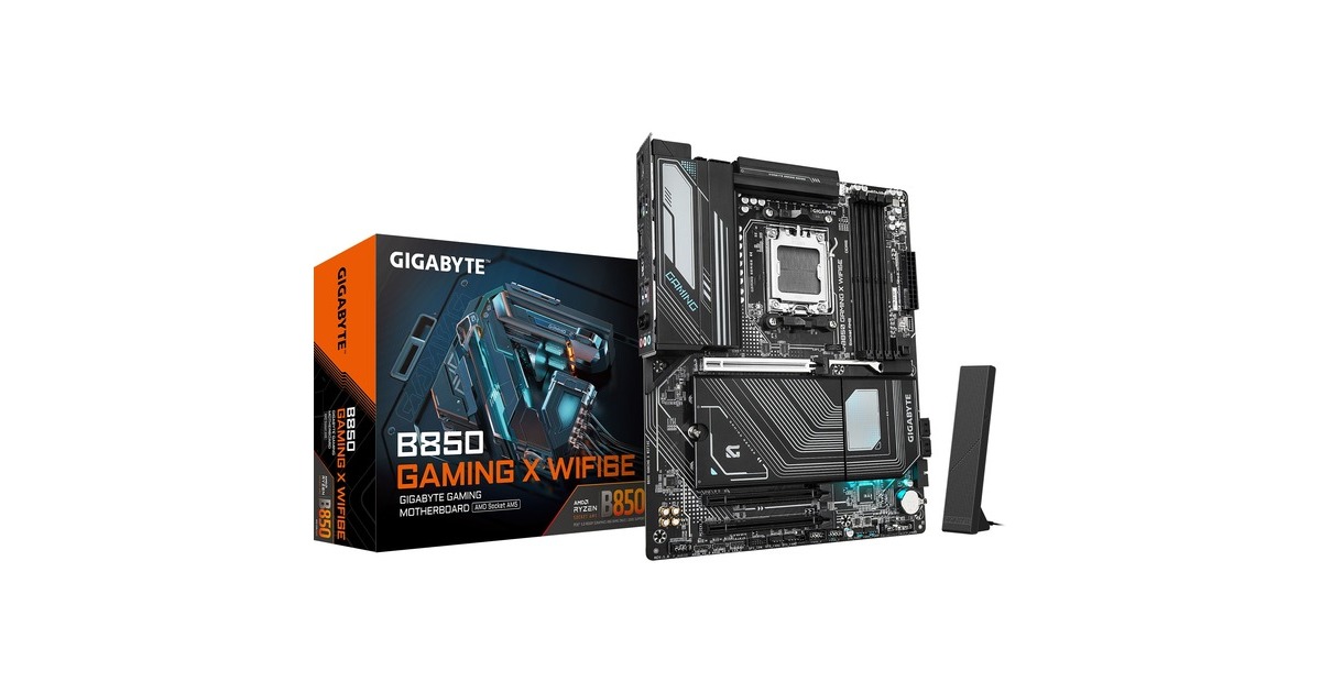 GIGABYTE B850 GAMING X WIFI6E socket AM5 moederbord Zwart/grijs