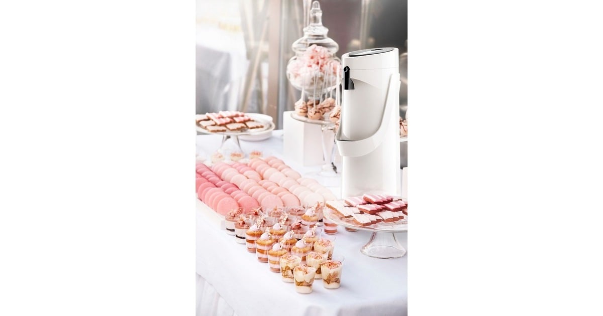 Emsa PONZA Pompthermoskan 1,9 Liter isoleerkan Hoogglans wit, Comfort Press