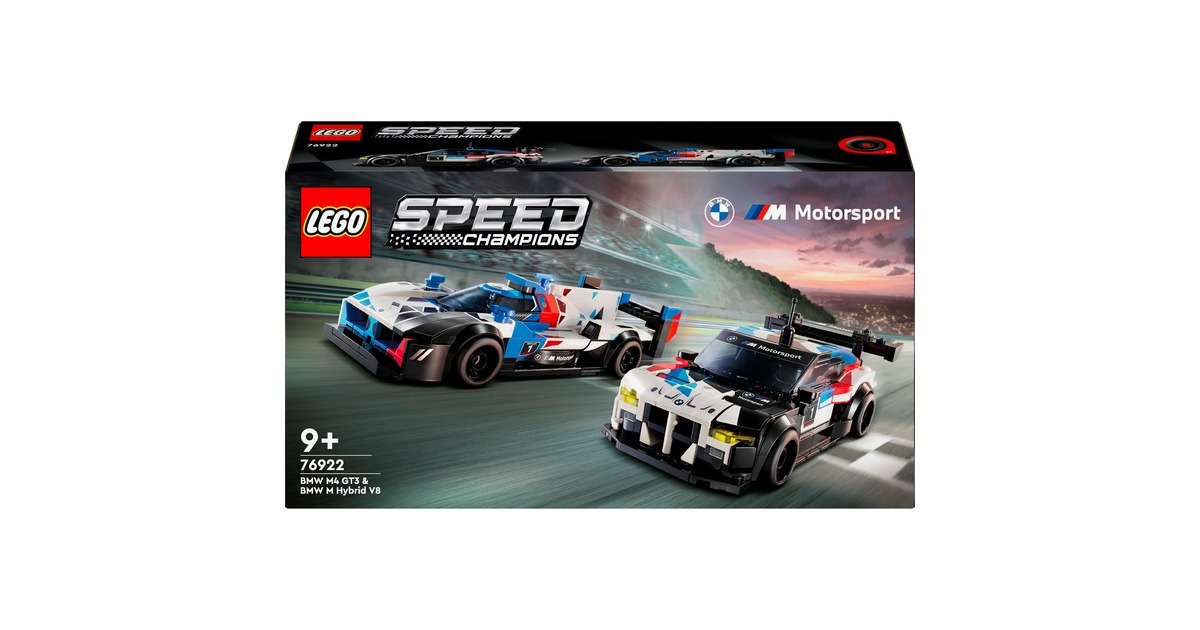 LEGO Speed Champions - BMW M4 GT3 & BMW M Hybrid V8 racewagens  Constructiespeelgoed 76922
