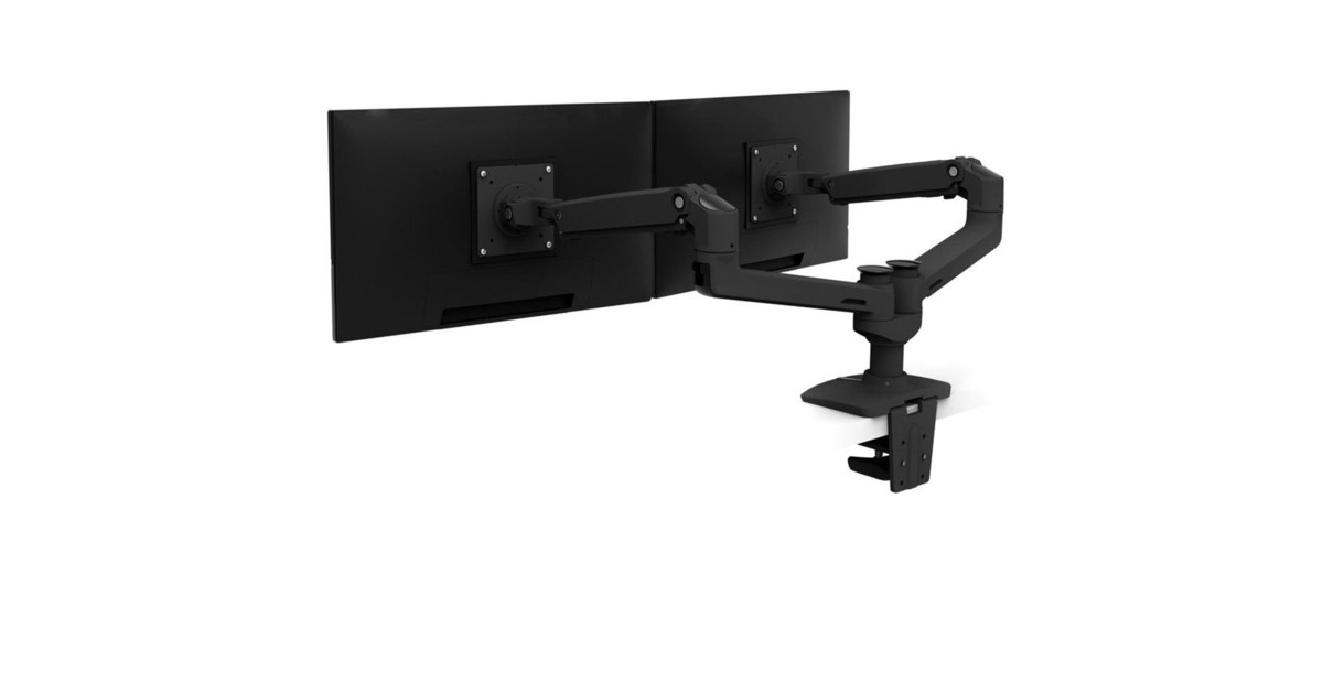 Ergotron LX Dual Side-by-Side monitorarm Zwart