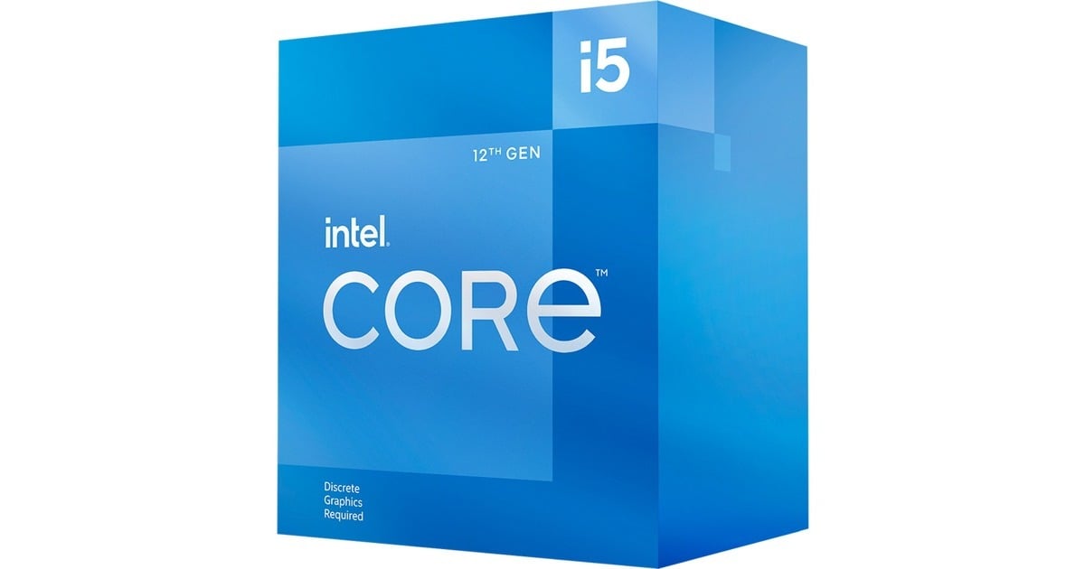 Intel® Core i5-12400F, 2,5 GHz (4,4 GHz Turbo Boost) socket 1700